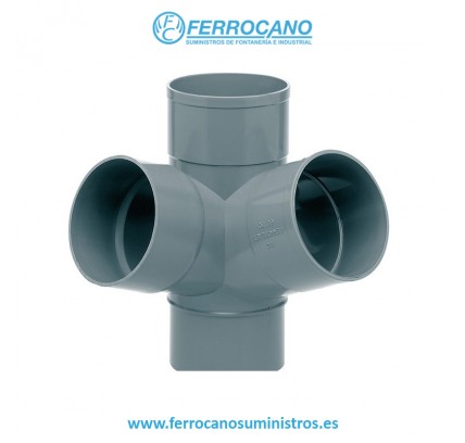 INJERTO DOBLE ESCUADRA PVC 125-67º DDE-120