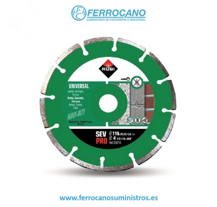 DISCO DIAMANTE RUBI SEV 115MM BASIC PRO 25915