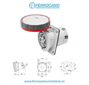 BASE EMPOTRAR GEWISS GW63254PH 4P+T 63A PARA CUADR