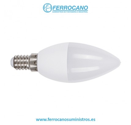 LAMPARA HEPO LED VELA 6W E-14 LUZ BLANCA 6000K