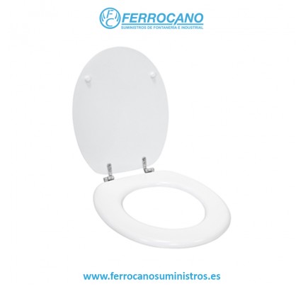 TAPA INODORO HEPO MADERA BLANCA DM 57100