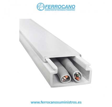 CANALETA HEPO CON TORNILLOS 25X25MM X 2 METROS BLANCO 16309