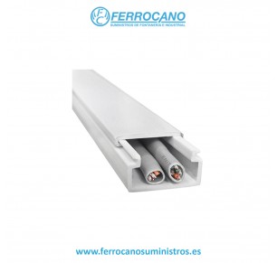 CANALETA HEPO CON TORNILLOS 12X12MM X 2 METROS BLANCO 16300