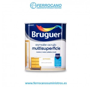 ESMALTE ACRILICO SATINADO BRUGUER BLANCO PERMANENTE 750ML