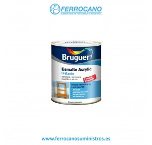 ESMALTE ACRILICO BRILLANTE BRUGUER BLANCO PERMAN 750ML