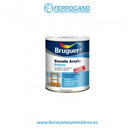 ESMALTE ACRILICO BRILLANTE BRUGUER BLANCO PERMAN 750ML