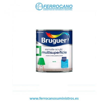 ESMALTE ACRILICO MATE BRUGUER BLANCO PERMAN 250ML