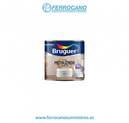 ESMALTE DECORACION BRUGUER PLATA METALIZADO 125ML