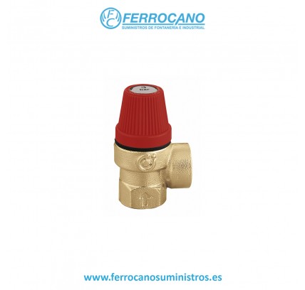 VALVULA SEGURIDAD CALEFFI 7 BAR 1/2' H-H 311470