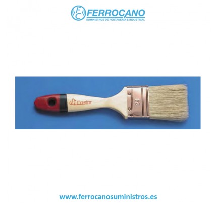 PALETINA PINTURA RULO PLUMA TRIPLE MANGO MADERA PUNTA ROJA CERDA PURA 24 MM 762-24