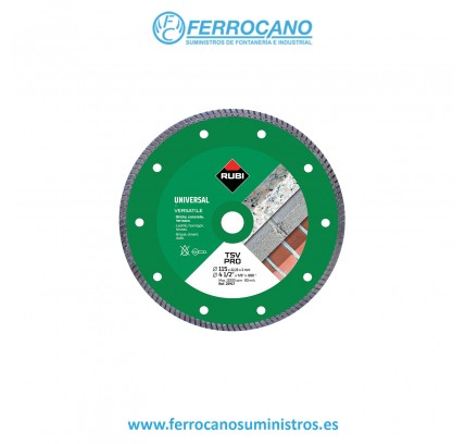 DISCO DIAMANTE RUBI TSV 115MM G.OBRA BASIC LINE 25