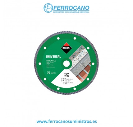 DISCO DIAMANTE RUBI TSV 230MM GENERAL OBRA PRO 259