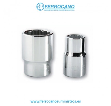 LLAVE VASO BAHCO BIHEXAGONAL CON CLIP CROMO VANADIO 1/2 -16MM SB7800DM-16