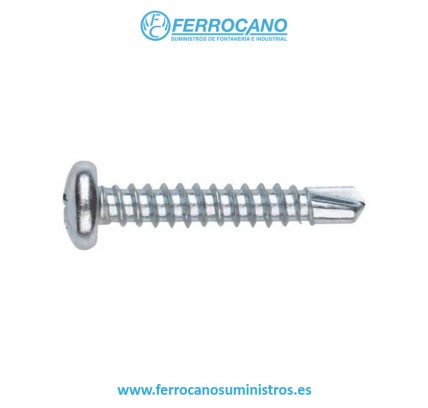 TORNILLO AUTOTALADRANTE INDEX DIN 7504-N CABEZA ALOMADA HUELLA PHILLIPS ACERO CINCADO (500 UDS)