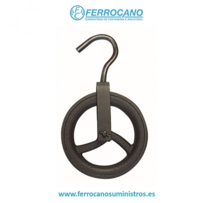POLEA ELEVACIÓN POZO Ø 140 MM NEGRO HIERRO