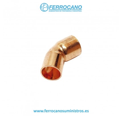 CODO COBRE 15 45º M-H