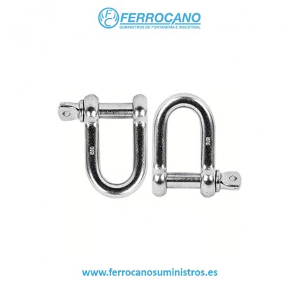 GRILLETE RECTO PASADOR 10-3/8' ZINC DIN 82101-A