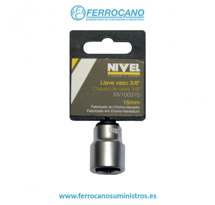 LLAVE VASO HEXAGONAL NIVEL 3/8' 15MM