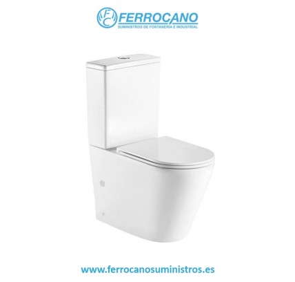 INODORO TURIN COMPACTO S/DUAL TANQUE+ASIENTO+TAPA SLIM AMORTIGUADA BLANCO BRILLO