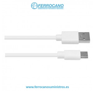 CABLE CARGADOR USB C EDH BLANCO 38.455/1