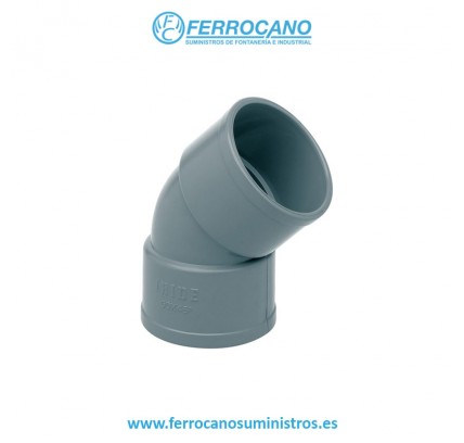 CODO PVC S/D 40-45º
