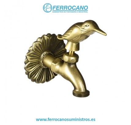 GRIFO JARDIN PAJARO ORO VIEJO