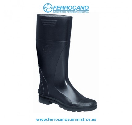BOTA AGUA INDUSTRIAL ALTA T-40 PVC NEGRO MONOCOLOR