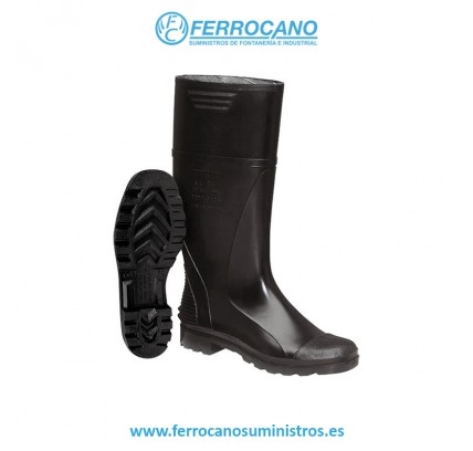 BOTA AGUA INDUSTRIAL ALTA T-46 PVC NEGRO MONOCOLOR