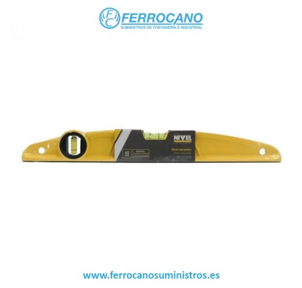 NIVEL MEDICIÓN NIVEL TRAPEZOIDAL 2 BURBUJAS ALUMINIO 40CM