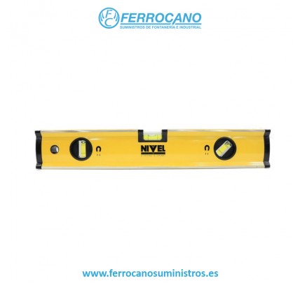 NIVEL MEDICIÓN TUBULAR MAGNÉTICO 3 BURBUJAS NIVEL ALUMINIO 40CM
