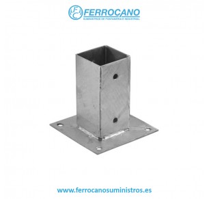 PLETINA CUADRADA BASE PLANA 91X150X150 MM