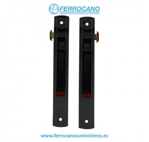 CIERRE PUERTA CORREDERA ALUMINIO NEGRO MICEL 68062