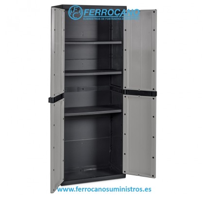 ARMARIO RESINA 65X37X165 3 BALDAS NATUUR