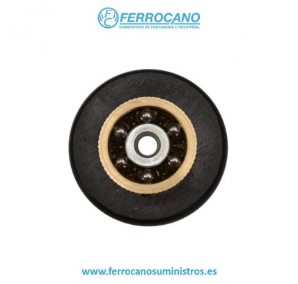 RUEDA MAMPARA MICEL RODAMIENTO METÁLICO 26MM CON TORNILLO NEGRO