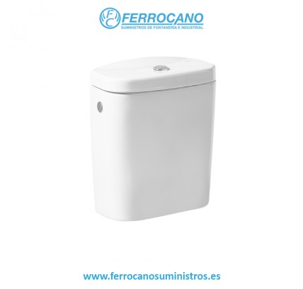 TANQUE BAJO ROCA VICTORIA A/LATERAL CON TAPA Y MECANISMO DOBLE PULSADOR BLANCO A34139H000