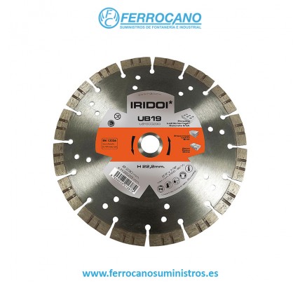 DISCO DIAMANTE IRIDOI Ø 230 UB GENERAL DE OBRA ALTA CALIDAD