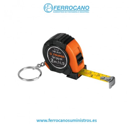 FLEXOMETRO TRUPER 2 METROS BI-MATERIAL LLAVERO 14602