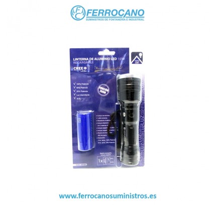 LINTERNA HEPO LED RECARGABLE 3W + MECHERO BURNER