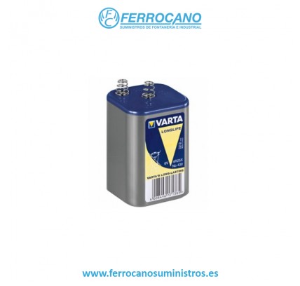 PILA ACUMULADOR VARTA BALIZA SEÑALIZACION 4R25 SUPERLIFE 6V