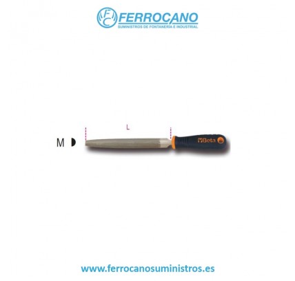 LIMA BETA SEMIREDONDA C/MANGO GRANO MEDIO 200MM