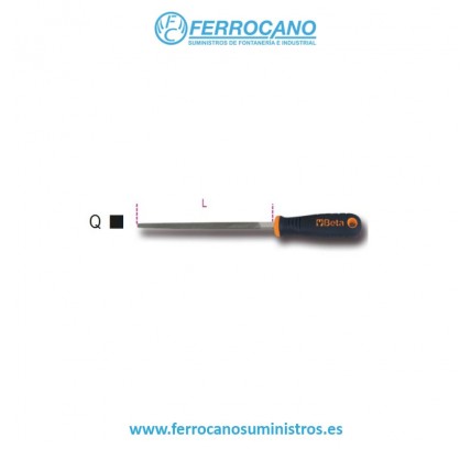 LIMA BETA CUADRADA C/MANGO GRANO MEDIO 200MM