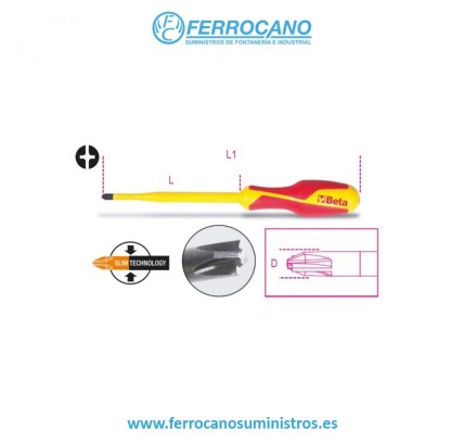 DESTORNILLADOR AISLADO BETA PH+RANURA PH-2