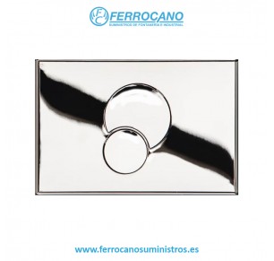 PULSADOR PLACA CISTERNA TECNOAGUA T-730C CÍRCULO CROMO 50733