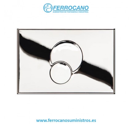 PULSADOR PLACA CISTERNA TECNOAGUA T-730C CÍRCULO CROMO 50733