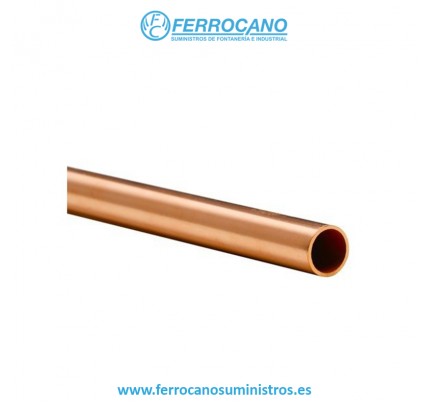 TUBO COBRE BARRA 54X1,2MM (2,5 METROS)