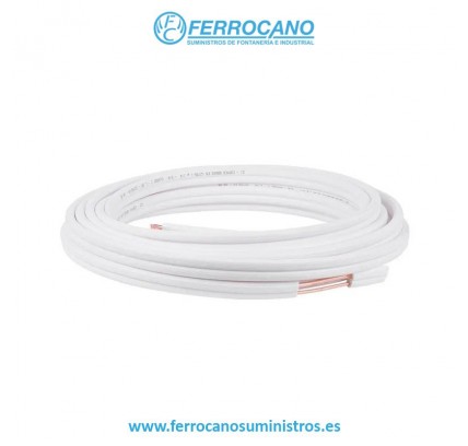 TUBO COBRE REFRIGERACIÓN DUO 3/8'-1/2' (ROLLO 20 METROS)