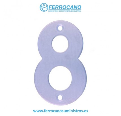 NUMERO '8' AMIG INOX 10CM