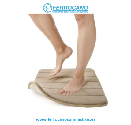 ALFOMBRA BAÑO ANTIDESLIZANTE TATAY BEIGE 40X60CM