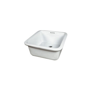 PILETA FREGADERO PORCELANA 47X47X22 BLANCO