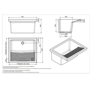 PILA LAVAR PORCELANA GRANDE 75X64 RIBA BLANCO